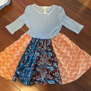 Matilda Jane beautiful stripe and floral dress size 6 $22